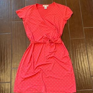 Pink polka dot dress